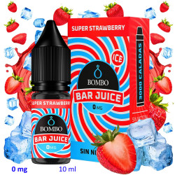 4T. 10ml 0 mg. Super Strawberry Ice Sales de nicotina «Bar Juice by Bombo»