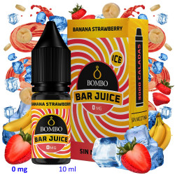 4T. 10ml 0 mg. Banana Strawberry Ice Sales de nicotina «Bar Juice by Bombo»