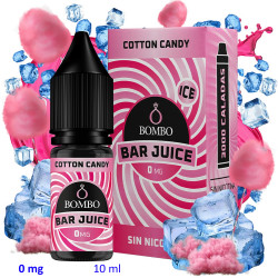 4T. 10ml 0 mg. Cotton Candy Ice Sales de nicotina «Bar Juice by Bombo»
