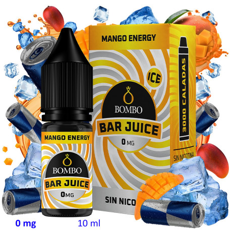4T. 10ml 0 mg. Mango Energy Ice Sales de nicotina «Bar Juice by Bombo»