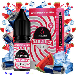 4T. 10ml 0 mg.Watermelon Energy Ice Sales de nicotina «Bar Juice by Bombo»