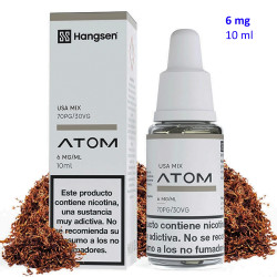 4T. e-liquid Usa Mix 6 mg. «Hangsen Atom» envase con 10 ml.