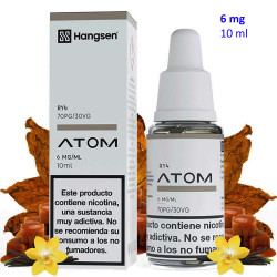 4T. e-liquid RY4 6 mg. «Hangsen Atom» envase con 10 ml.