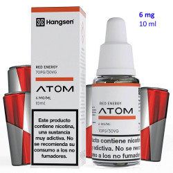 4T. e-liquid Red Energy 6 mg. «Hangsen Atom» envase con 10 ml.