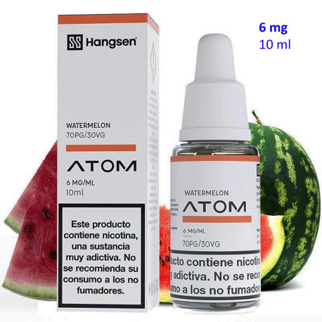 4T. e-liquid Watermelon 6 mg. «Hangsen Atom» envase con 10 ml.