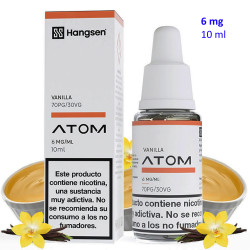 4T. e-liquid Vanilla 6 mg. «Hangsen Atom» envase con 10 ml.