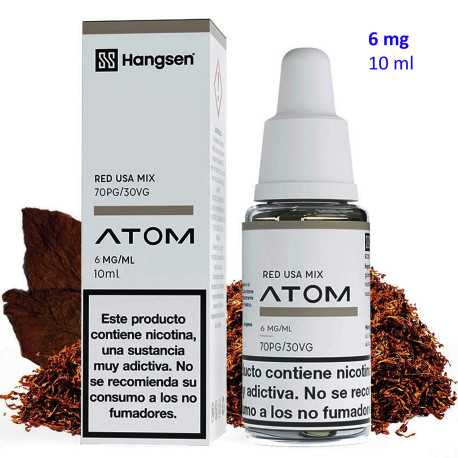 4T. e-liquid Red Usa Mix 6 mg. «Hangsen Atom» envase con 10 ml.