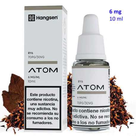 4T. e-liquid RY6 6 mg. «Hangsen Atom» envase con 10 ml.