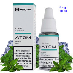 4T. e-liquid Ice Mint 6 mg. «Hangsen Atom» envase con 10 ml.
