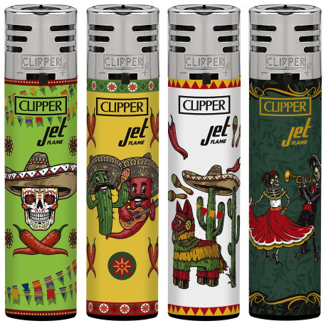 4T. Clipper «VIVA MÉXICO» Expositor con 48 encendedores
