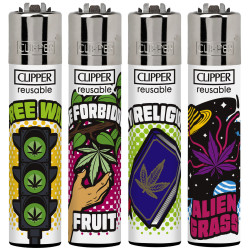 4T. Clipper «WEED LAWS» Exp. 48 encendedores