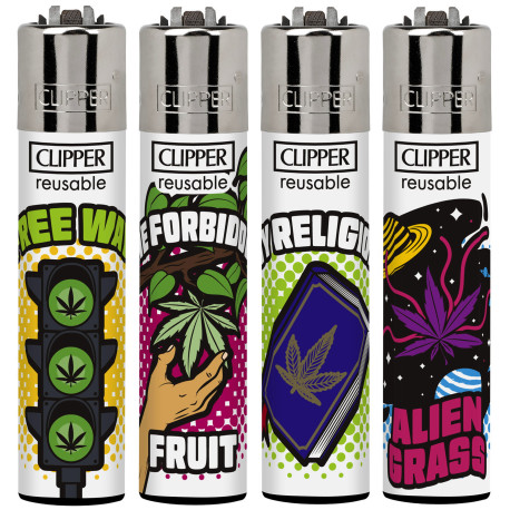 4T. Clipper «WEED LAWS» Exp. 48 encendedores