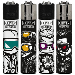 4T. Clipper «BIG HEADS» Exp. 48 encendedores