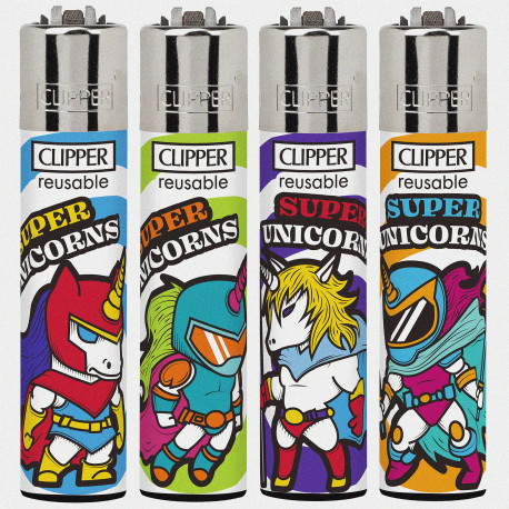 4T. Clipper «SUPER UNICORNS» Exp. 48 encendedores