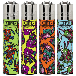 4T. Clipper «MONSTERS 2» Exp. 48 encendedores