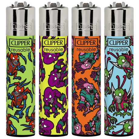 4T. Clipper «MONSTERS 2» Exp. 48 encendedores