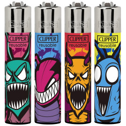 4T. Clipper «MONSTERS 4» Exp. 48 encendedores