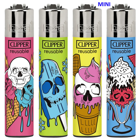 4T. Mini «Clipper» «FROZEN SKULLS» Exp. 48 encendedores
