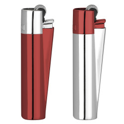 4T. «Clipper» «SILVER DEVIL» Exp. 12 encendedores con estuche de metal
