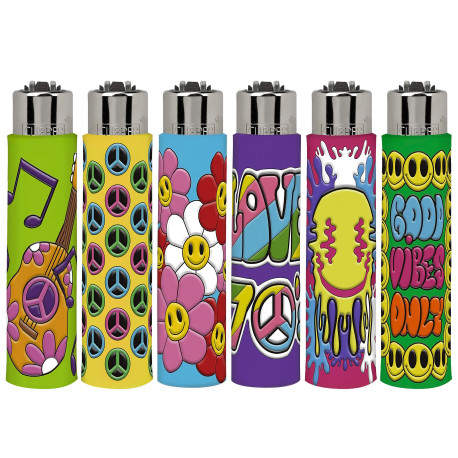 4T. «HIPPIE SOUL» Exp. 30 encendedores Clipper con funda