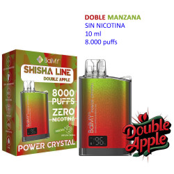 5T. Double Apple 0 mg. «BALMY POWER CRYSTAL» Vaper desechable