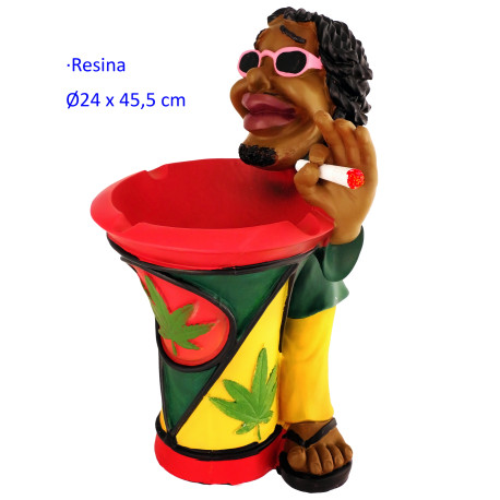 1T. Cenicero de resina «Rasta» 45,5 cm.