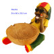 1T. Cenicero de resina «Rasta» 24 x 46 x 23,5 cm