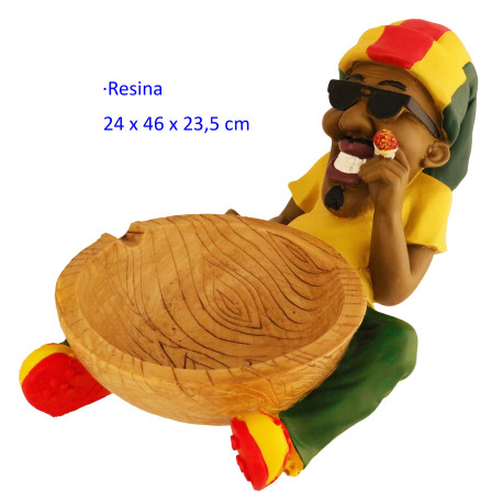 1T. Cenicero de resina «Rasta» 24 x 46 x 23,5 cm