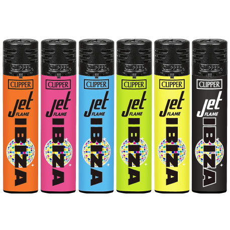 4T. Clipper Jet flame «IBIZA 2025» Expositor con 48 encendedores