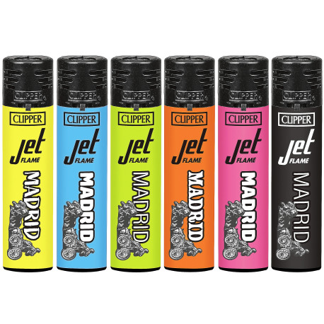 4T. Clipper Jet flame «MADRID 2025» Expositor con 48 encendedores