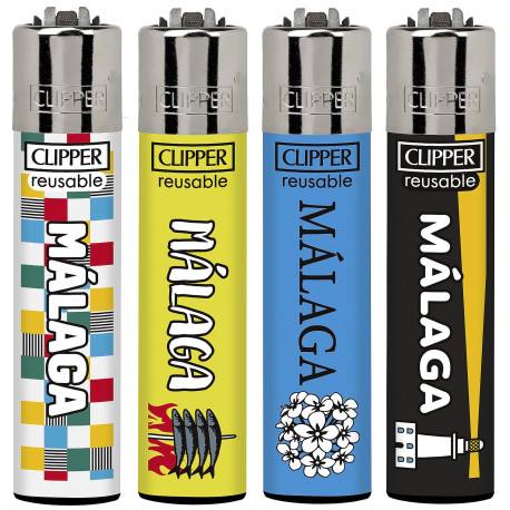 4T. Clipper «MALAGA 2025» Expositor con 48 encendedores