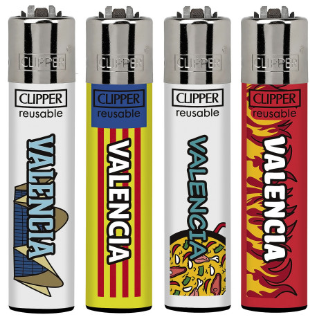 4T. Clipper «VALENCIA 2025» Expositor con 48 encendedores