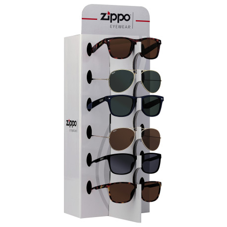 3T. Expositor con 9 gafas de sol polarizadas «Zippo» UV400 para 6 gafas de sol