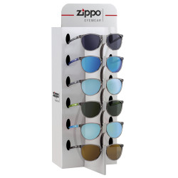 3T. Expositor con 6 gafas del sol «Zippo» UV400