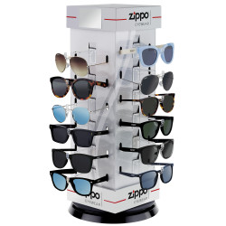 3T. Expositor con 24 gafas de sol «Zippo» UV400