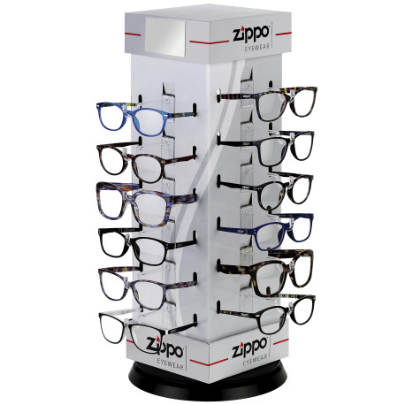 3T. Expositor  24 Gafas de Lectura «Zippo»