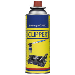 4T. Cartucho de gas butano «Clipper» 400 ml. con válvula CLP250