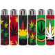 4T. «WEED COLORS» Exp. 30 encendedores Clipper con funda
