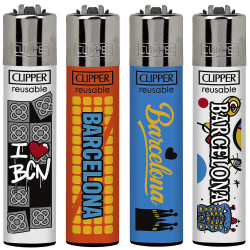 4T. Clipper «BARCELONA 2025» Expositor con 48 encendedores