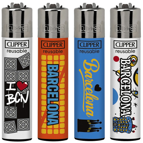 4T. Clipper «BARCELONA 2025» Expositor con 48 encendedores