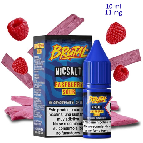 4T. 10ml 11 mg. Raspberry Sour Sales de nicotina «Brutal Salt By Just Juice»