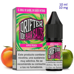 4T. 10ml 10 mg. Apple Peach Sales de nicotina «Drifter Bar Salts»