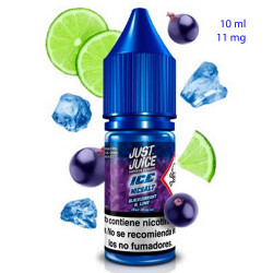 4T. 10ml 11 mg. Ice Blackcurrant Lime Sales de nicotina «Just Juice»