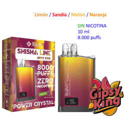 5T. Gipsy king 0 mg. «BALMY POWER CRYSTAL» Vaper desechable