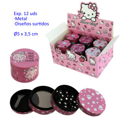 1T. Ø5 cm. Expositor con 12 grinder metal 4 partes