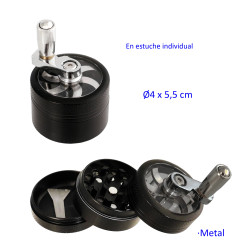 1T. Ø4 cm. Grinder negro metal 3 partes