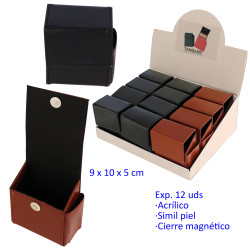 1T. Expositor con 12 tabaqueras simil piel