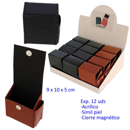 1T. Expositor con 12 tabaqueras simil piel