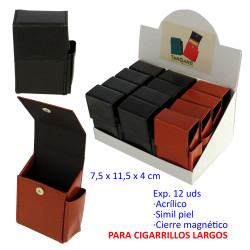 1T. Expositor con 12 tabaqueras simil piel