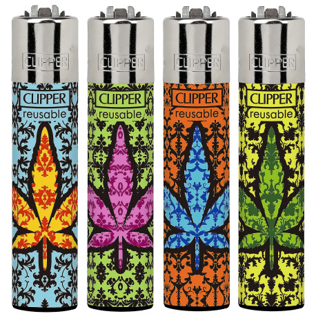 4T. Clipper «BAROQUE GRASS» Exp. 48 encendedores
